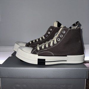 Size 9.5 || Newly Released Rick Owens x TURBODRK Chuck 70 Laceless ‘Iron’